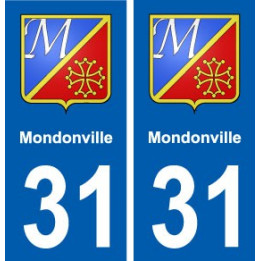 31 Mondonville blason ville autocollant plaque stickers