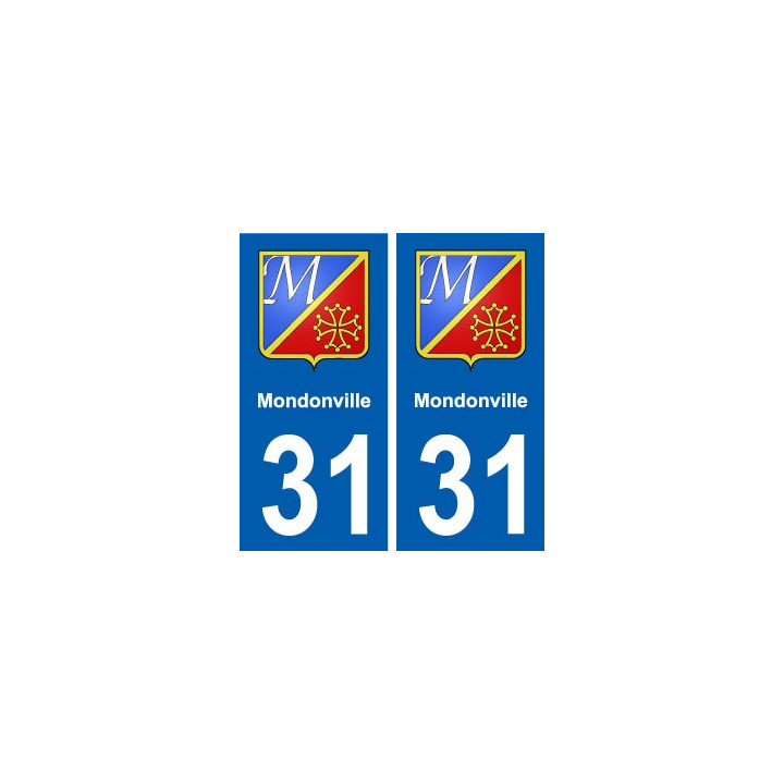 31 Mondonville blason ville autocollant plaque stickers