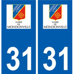 31 Mondonville logo ville autocollant plaque stickers