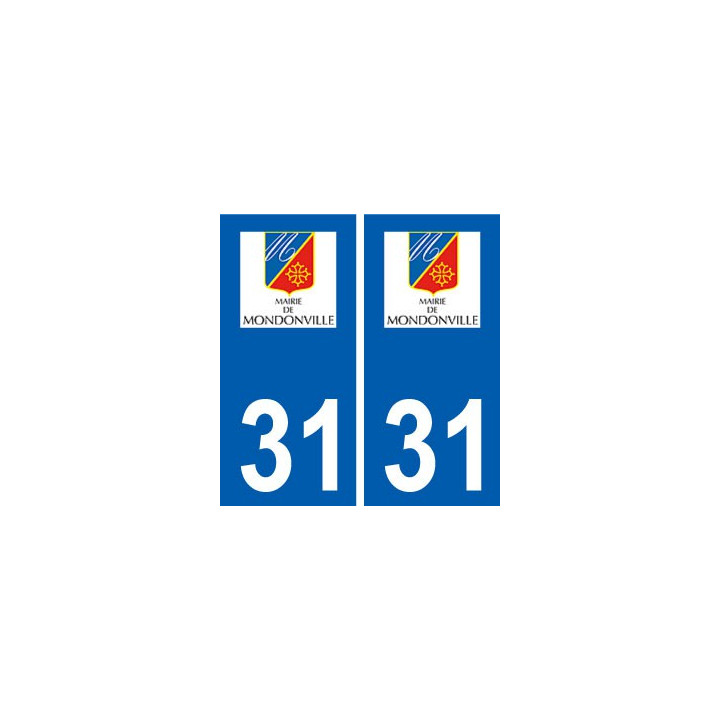31 Mondonville logo ville autocollant plaque stickers