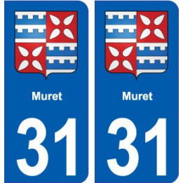 31 Muret blason ville autocollant plaque stickers