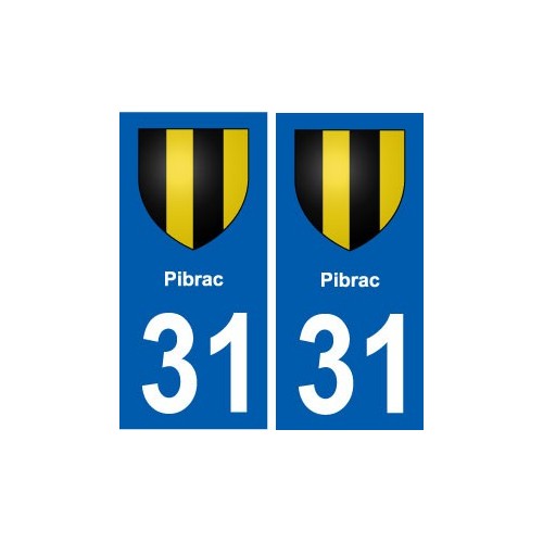 31 Pibrac blason ville autocollant plaque stickers