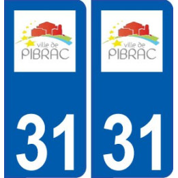 31 Pibrac logo ville autocollant plaque stickers