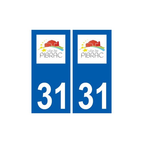 31 Pibrac logo ville autocollant plaque stickers