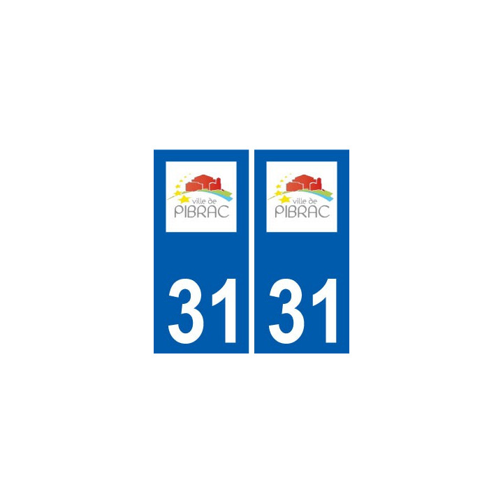 31 Pibrac logo ville autocollant plaque stickers