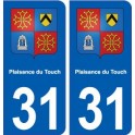 31 Plaisance-du-Touch blason ville autocollant plaque stickers