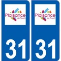 31 Plaisance-du-Touch logo ville autocollant plaque stickers