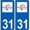31 Plaisance-du-Touch logo ville autocollant plaque stickers