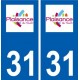 31 Plaisance-du-Touch logo ville autocollant plaque stickers