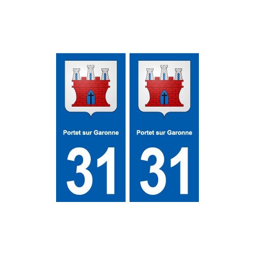 31 Portet-sur-Garonne blason ville autocollant plaque stickers