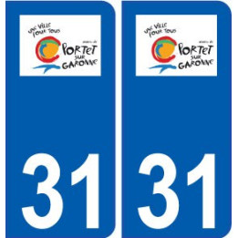 31 Portet-sur-Garonne logo ville autocollant plaque stickers