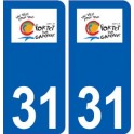 31 Portet-sur-Garonne logo ville autocollant plaque stickers
