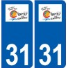 31 Portet-sur-Garonne logo ville autocollant plaque stickers