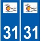 31 Portet-sur-Garonne logo ville autocollant plaque stickers