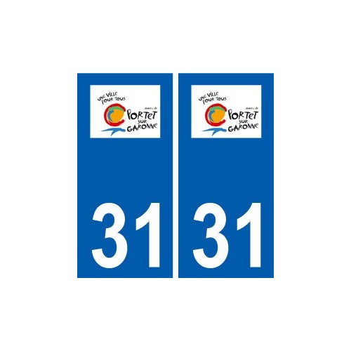 31 Portet-sur-Garonne logo ville autocollant plaque stickers