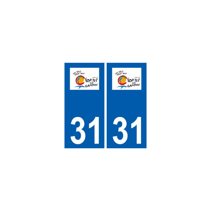 31 Portet-sur-Garonne logo ville autocollant plaque stickers