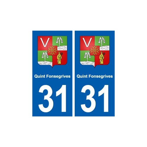31 Quint-Fonsegrives blason ville autocollant plaque stickers