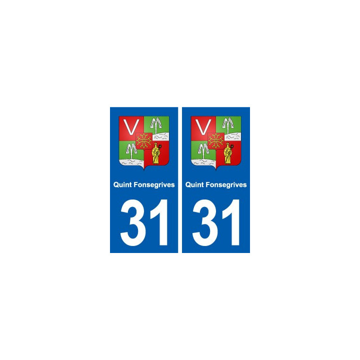 31 Quint-Fonsegrives blason ville autocollant plaque stickers
