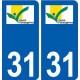 31 Quint-Fonsegrives logo ville autocollant plaque stickers