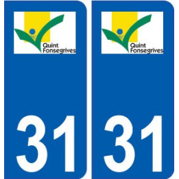 31 Quint-Fonsegrives logo ville autocollant plaque stickers