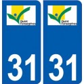 31 Quint-Fonsegrives logo ville autocollant plaque stickers