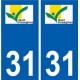 31 Quint-Fonsegrives logo ville autocollant plaque stickers