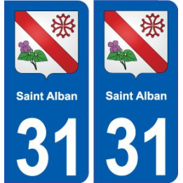 31 Saint-Alban blason ville autocollant plaque stickers