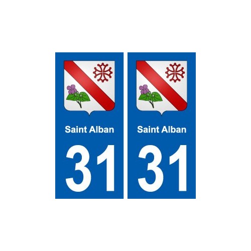 31 Saint-Alban blason ville autocollant plaque stickers