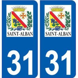 31 Saint-Alban logo ville autocollant plaque stickers