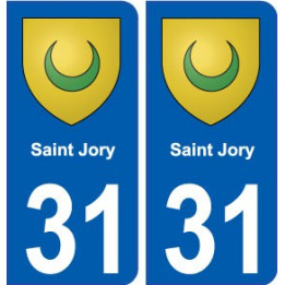 31 Saint-Jory blason ville autocollant plaque stickers