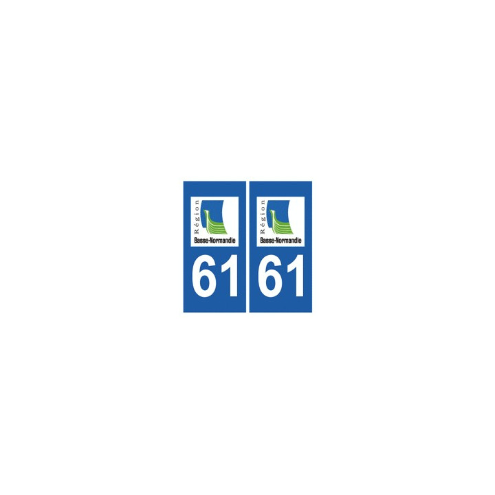 61 Orne autocollant plaque