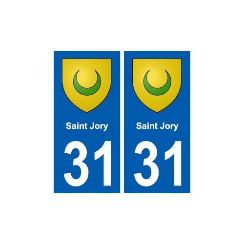 31 Saint-Jory blason ville autocollant plaque stickers