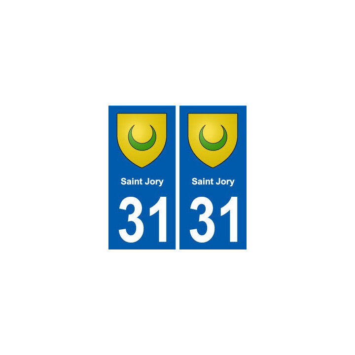 31 Saint-Jory blason ville autocollant plaque stickers