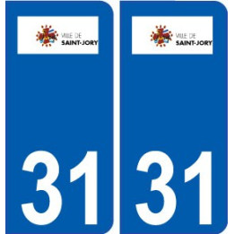 31 Saint-Jory logo ville autocollant plaque stickers