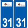31 Saint-Jory logo ville autocollant plaque stickers