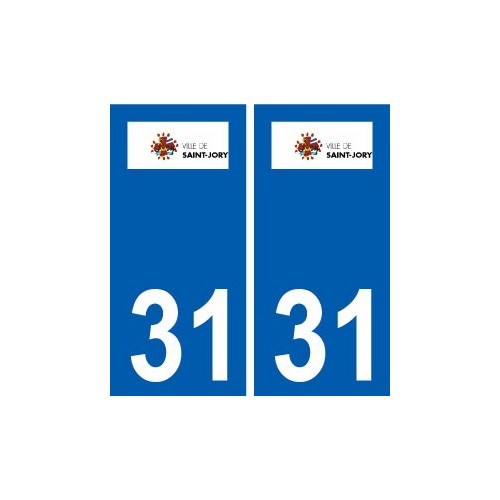 31 Saint-Jory logo ville autocollant plaque stickers