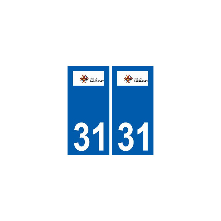 31 Saint-Jory logo ville autocollant plaque stickers