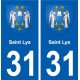 31 Saint-Lys blason ville autocollant plaque stickers