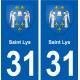 31 Saint-Lys blason ville autocollant plaque stickers