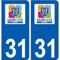 31 Saint-Lys logo ville autocollant plaque stickers