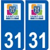 31 Saint-Lys logo ville autocollant plaque stickers