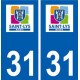31 Saint-Lys logo ville autocollant plaque stickers
