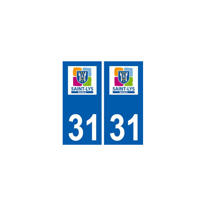31 Saint-Lys logo ville autocollant plaque stickers