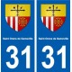 31 Saint-Orens-de-Gameville blason ville autocollant plaque stickers