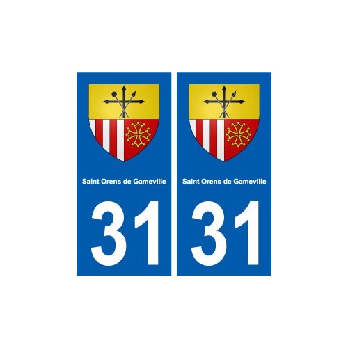 31 Saint-Orens-de-Gameville blason ville autocollant plaque stickers