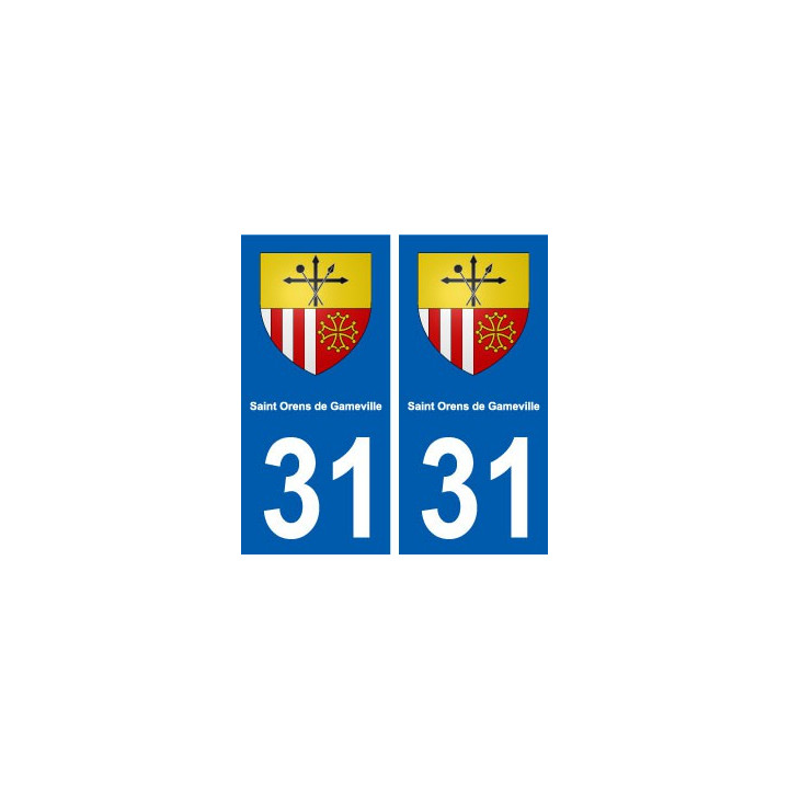31 Saint-Orens-de-Gameville blason ville autocollant plaque stickers