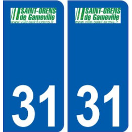 31 Saint-Orens-de-Gameville logo ville autocollant plaque stickers