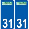 31 Saint-Orens-de-Gameville logo ville autocollant plaque stickers