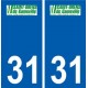 31 Saint-Orens-de-Gameville logo ville autocollant plaque stickers