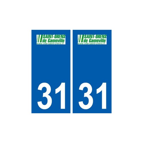 31 Saint-Orens-de-Gameville logo ville autocollant plaque stickers